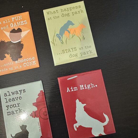 Dog Is Good Set Of 6 Magnets /What Happens At The Dog Park Stays At The Dog Park - Picture 2 of 7